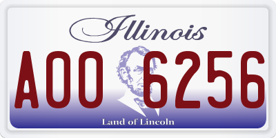 IL license plate A006256