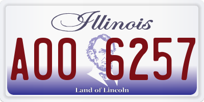 IL license plate A006257