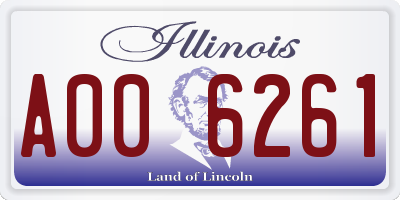 IL license plate A006261