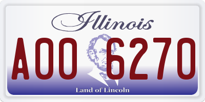 IL license plate A006270