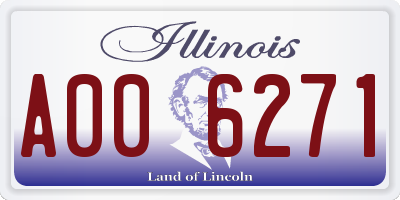 IL license plate A006271