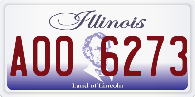 IL license plate A006273