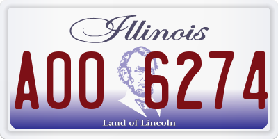 IL license plate A006274