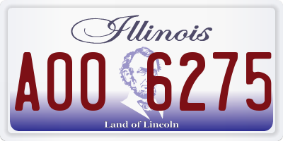 IL license plate A006275