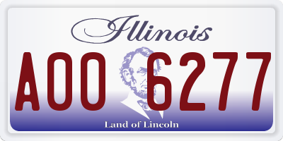 IL license plate A006277