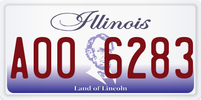 IL license plate A006283