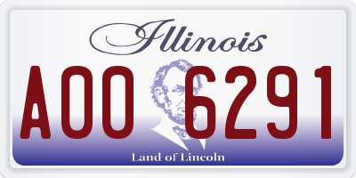 IL license plate A006291
