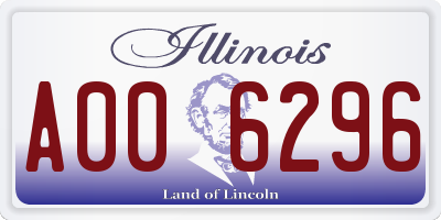 IL license plate A006296