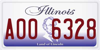 IL license plate A006328