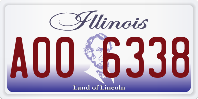 IL license plate A006338