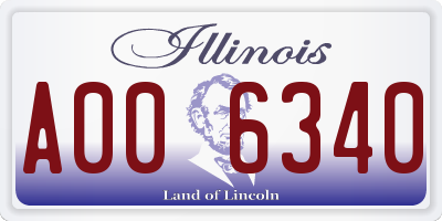 IL license plate A006340
