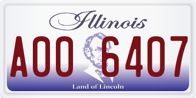 IL license plate A006407