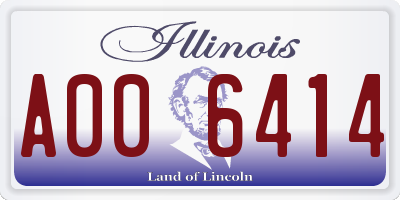 IL license plate A006414
