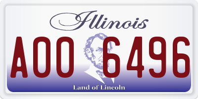 IL license plate A006496