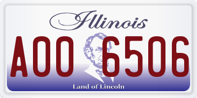 IL license plate A006506