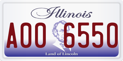 IL license plate A006550
