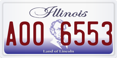 IL license plate A006553