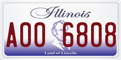 IL license plate A006808