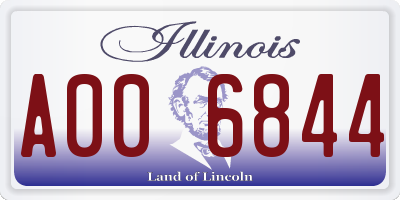 IL license plate A006844