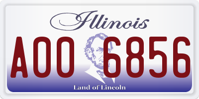 IL license plate A006856