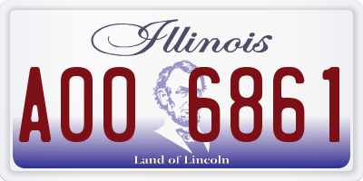 IL license plate A006861