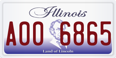 IL license plate A006865