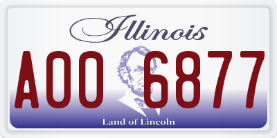 IL license plate A006877