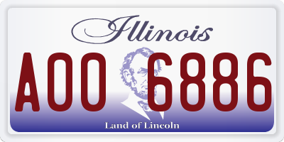 IL license plate A006886