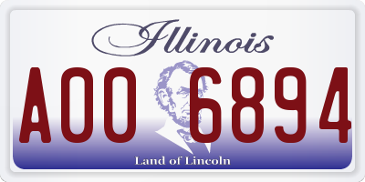 IL license plate A006894