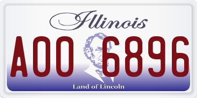 IL license plate A006896