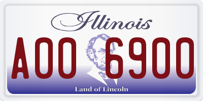 IL license plate A006900