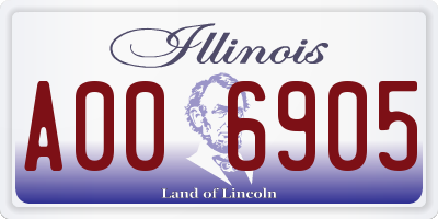 IL license plate A006905
