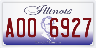 IL license plate A006927