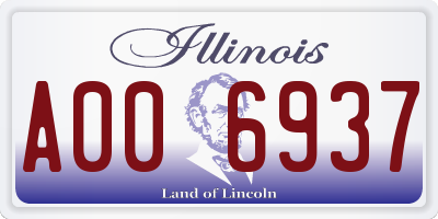 IL license plate A006937