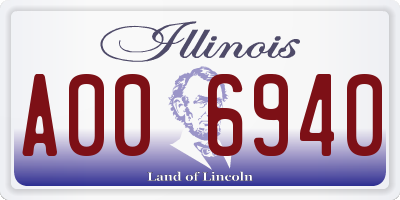 IL license plate A006940