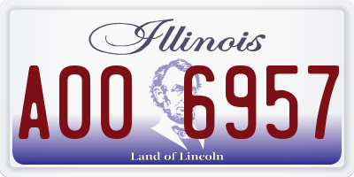 IL license plate A006957