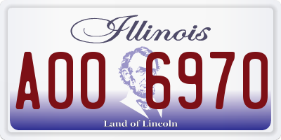 IL license plate A006970