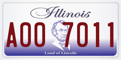 IL license plate A007011