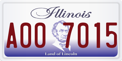 IL license plate A007015