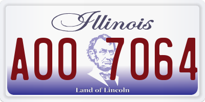 IL license plate A007064