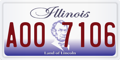 IL license plate A007106