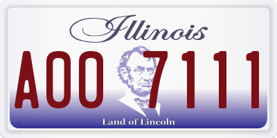 IL license plate A007111