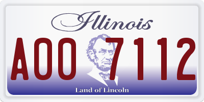 IL license plate A007112