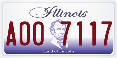 IL license plate A007117