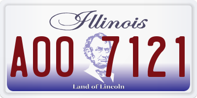 IL license plate A007121