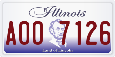 IL license plate A007126