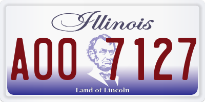 IL license plate A007127