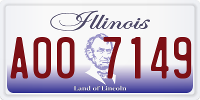 IL license plate A007149
