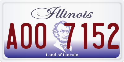IL license plate A007152
