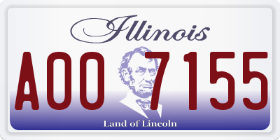 IL license plate A007155